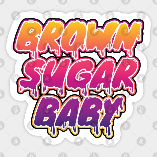 Brown sugar baby,powerful woman Sticker by Lekrock Shop